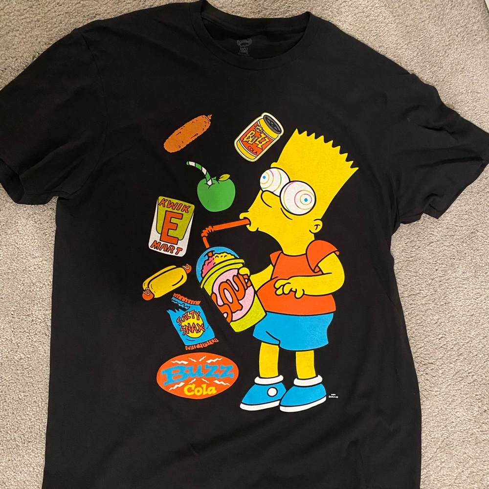 Fox Black Bart Simpson Graphic Tee with Multicolor Print